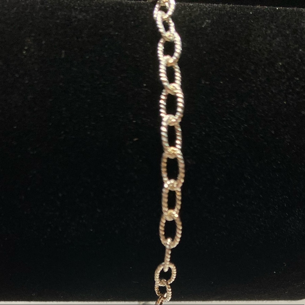 Oval Diamond Cut Link Bracelet